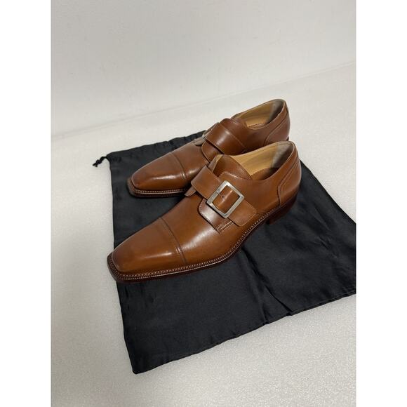 Dominio Shoes Mens Size 6 Brown Monk Strap Made in Italy Formal Dress Leather main image 6